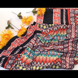 Abstract Multi Colored Skirt